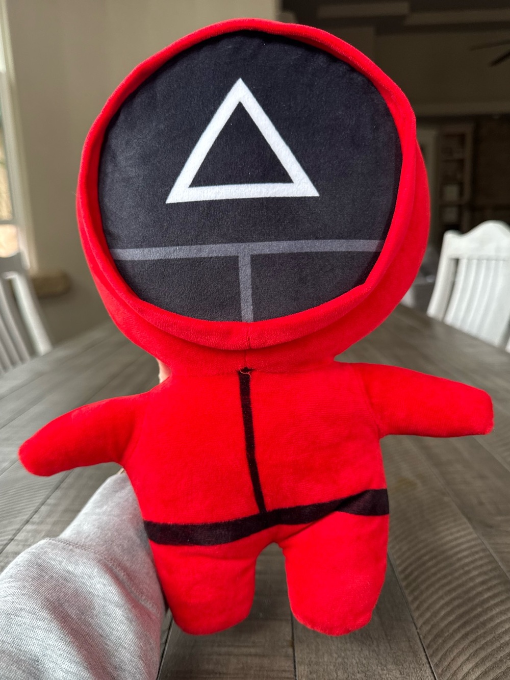 Red Squid Game Triangle Guard Netflix Plush Toy - Red Masked Soldier Kids Toy - Picture 1 of 6